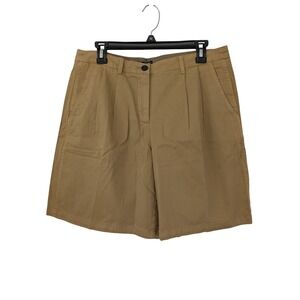 J. Crew‎ Pleated Heritage Chino Short Womens Size 10 Brown NWT $79 CI581